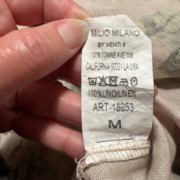 Milio-Milano 100% linen floral shirt dress - size medium - Picture 4 of 8